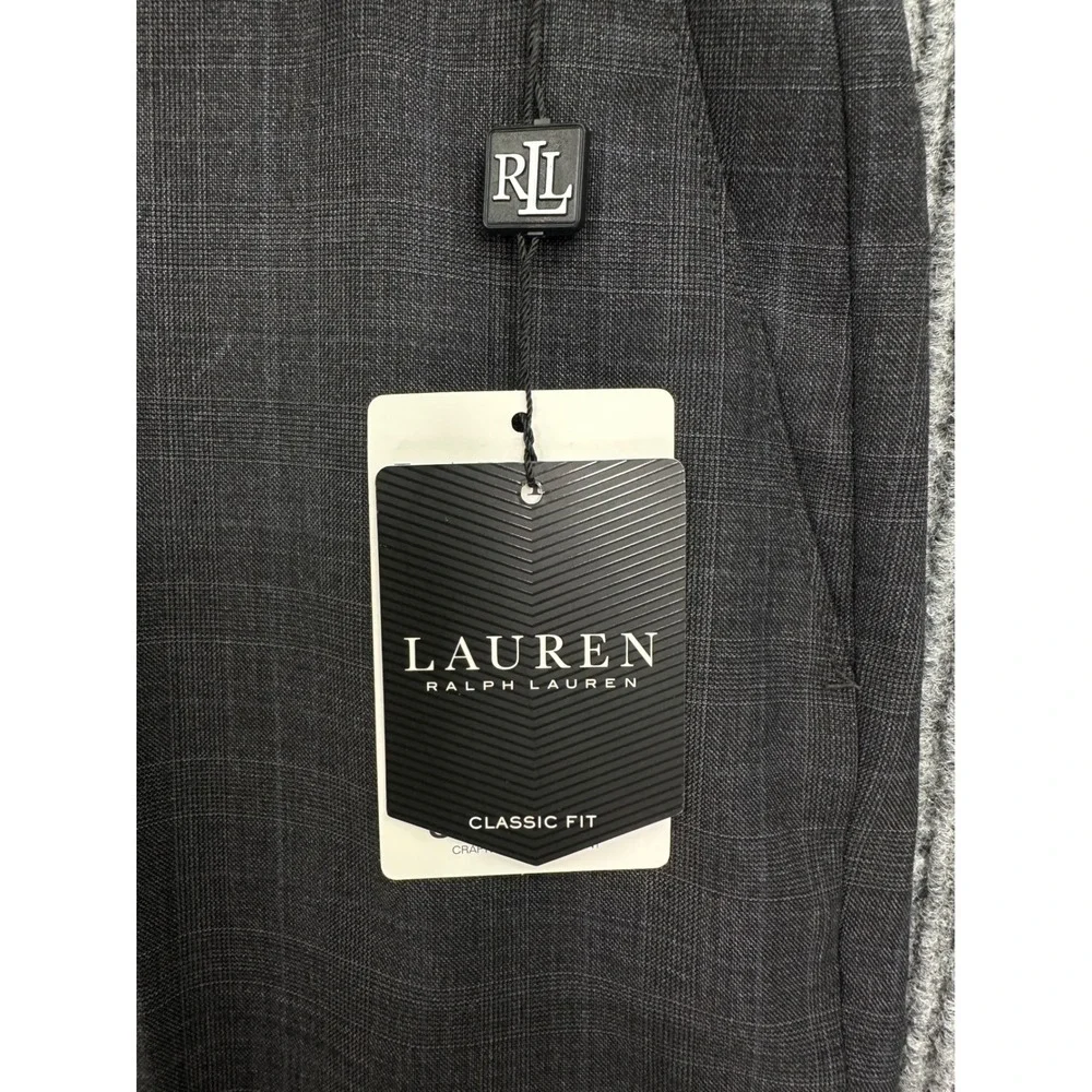 Lauren Ralph Lauren Suit Trousers Mens 38x34 Grey Blue NEW Ultraflex Classic Fit